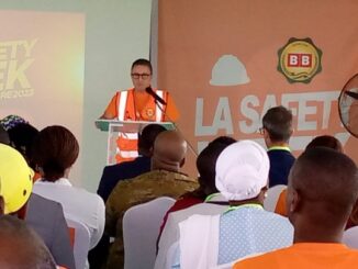 Thierry Feraud (le Directeur général de BB Lomé) a lancé ce mardi la Brasserie BB Lomé, a Safety Week (semaine de la sécurité)