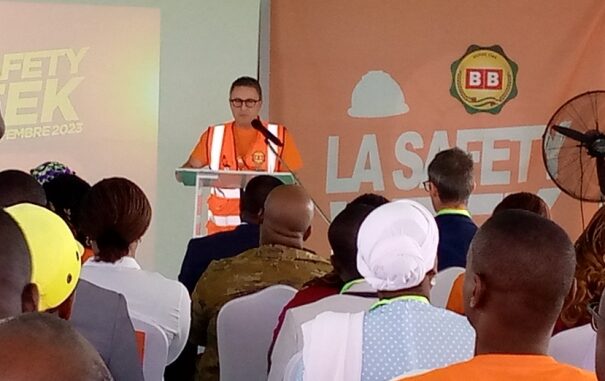 Thierry Feraud (le Directeur général de BB Lomé) a lancé ce mardi la Brasserie BB Lomé, a Safety Week (semaine de la sécurité)