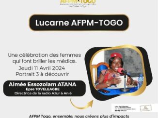 Mme Aimée Atana Toviéléagbé, Directrice Radio Azur, située à Anié.
