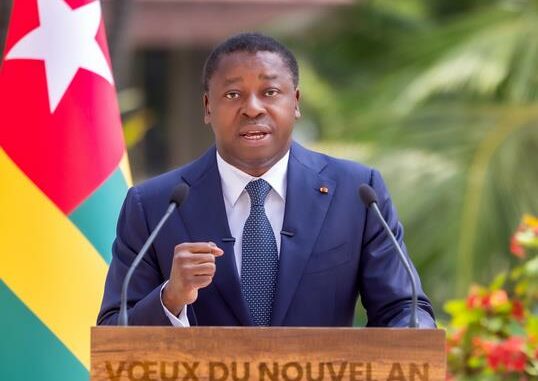 Le président Faure Gnassingbé, lors de son message de voeux 2025...