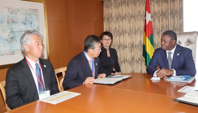 Faure Gnassingbé et des opérateurs économiques japonais..