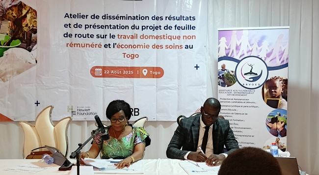 La Sénatrice Kadjaka lors du lancement des travaux